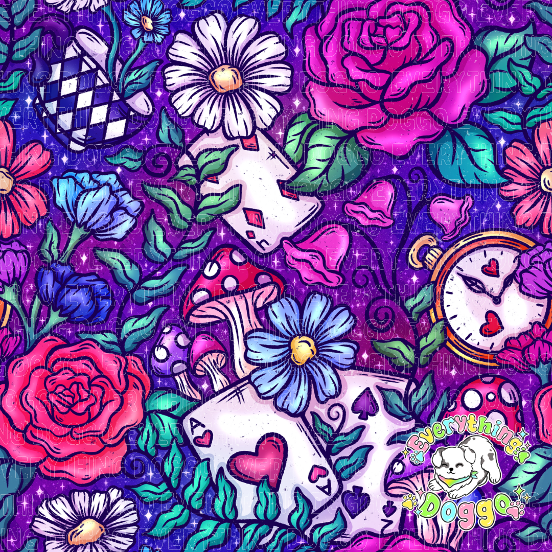 Alice Floral (Purple) - Bandana