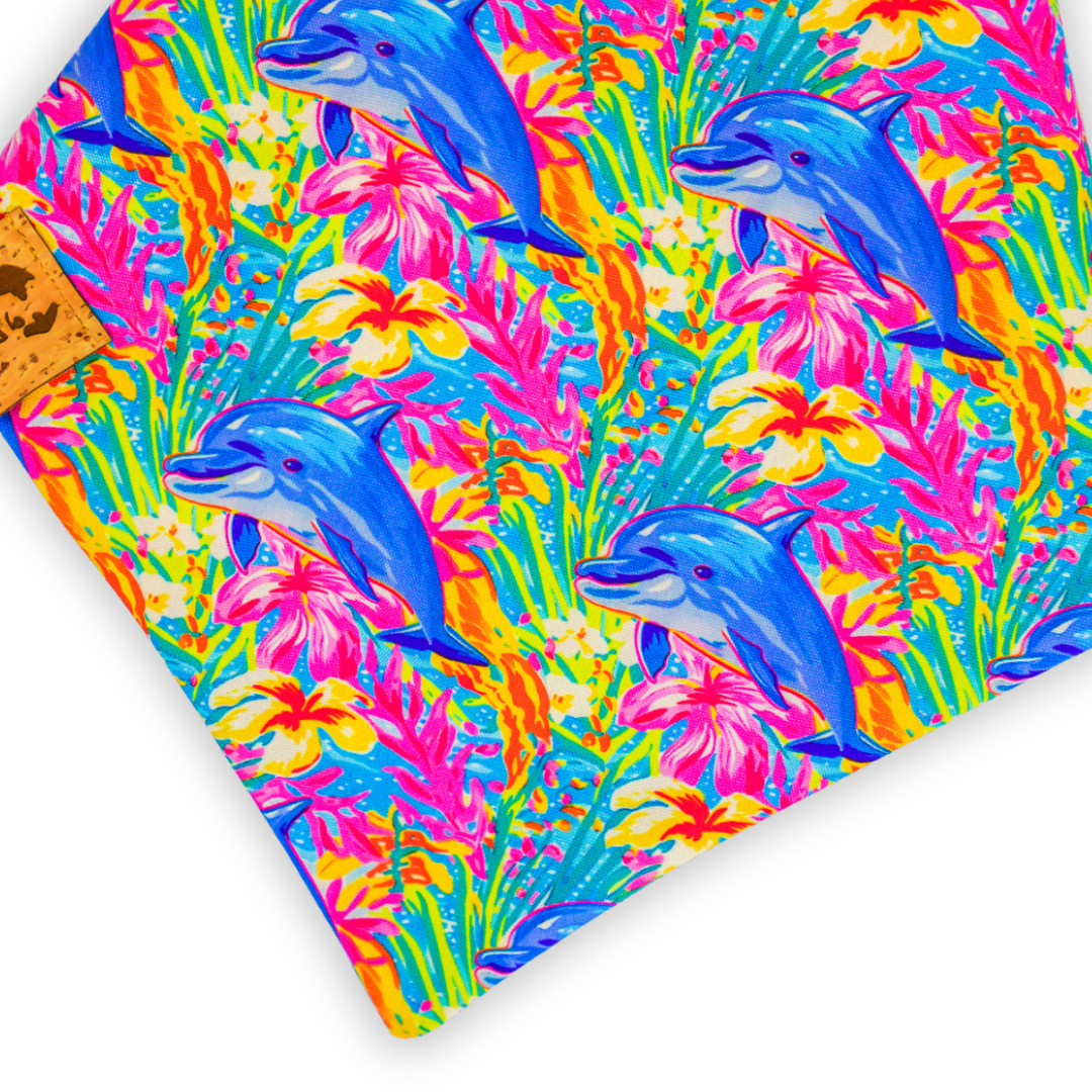 Preppy Ocean Life - Bandana (Custom Reversible)