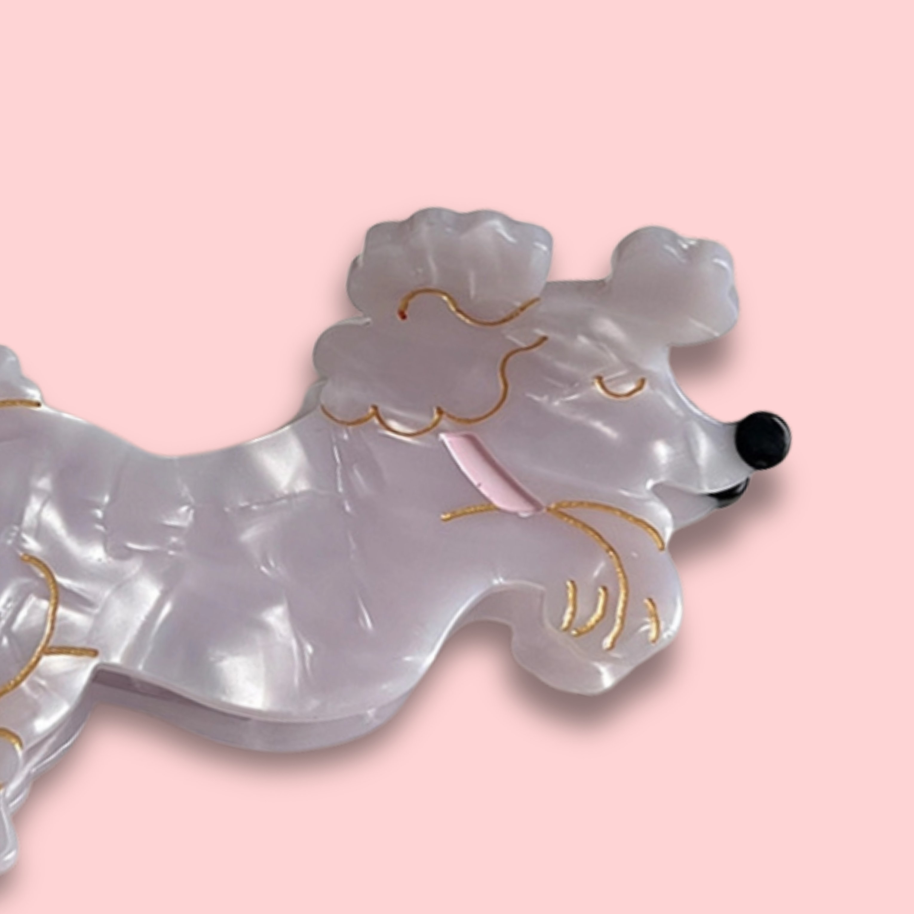 Poodle Hair Claw Clip
