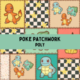 Poke Patchwork - Classic Tie On Bandana