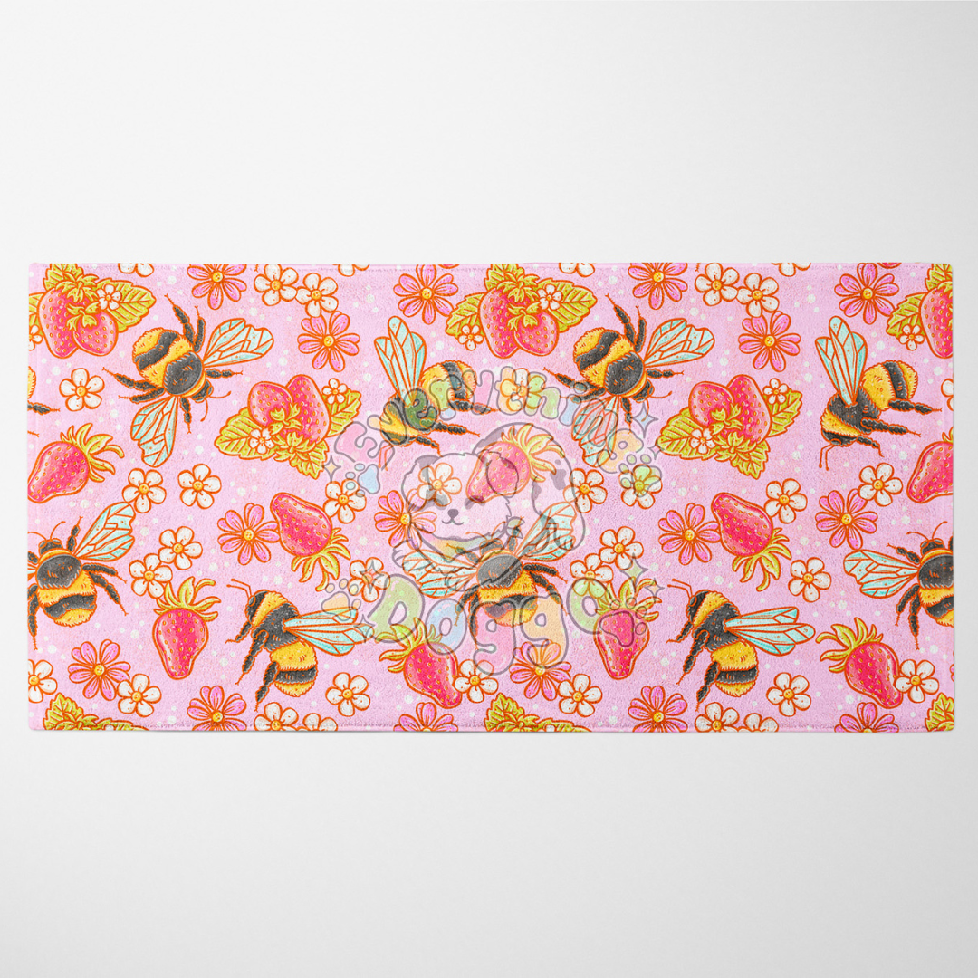Bees and Strawberries - Towel