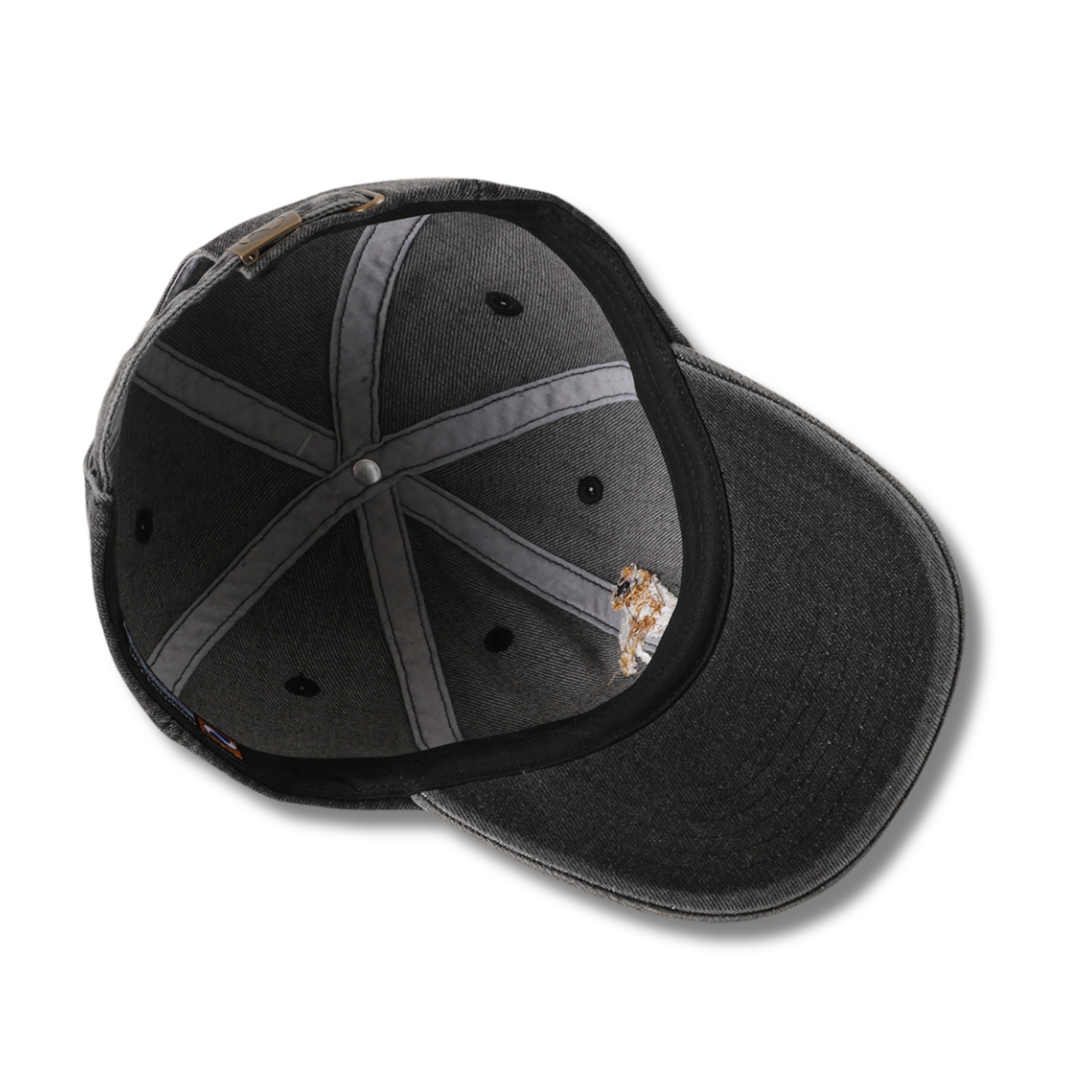Golden Retriever Embroidered Baseball Hat, Black Denim Cap