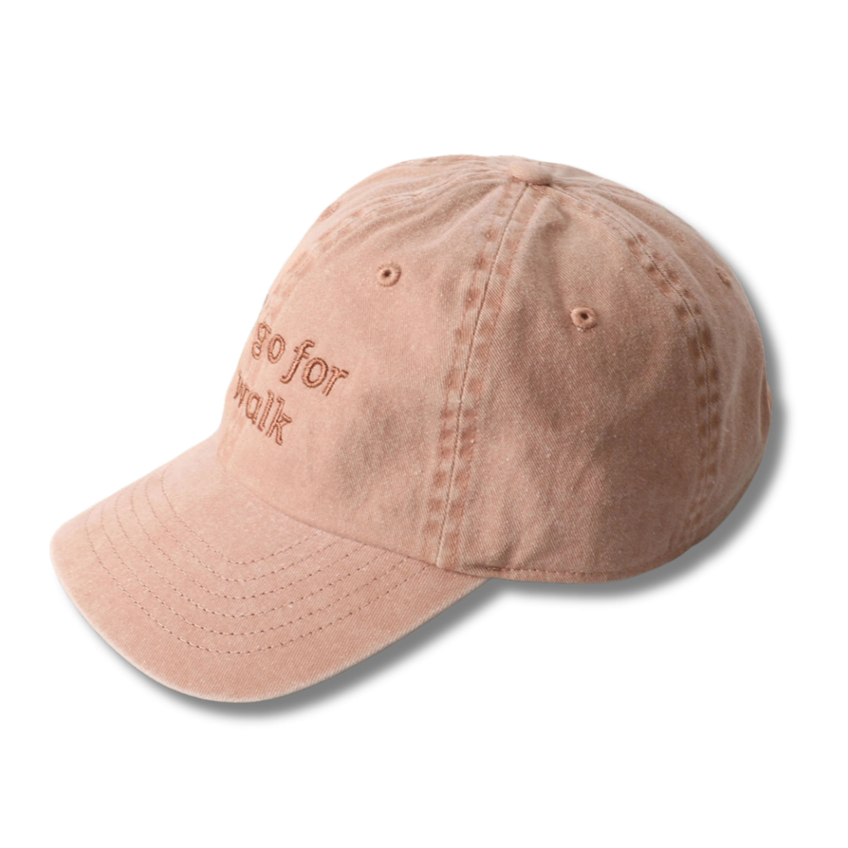 Let’s Go For A Walk Hat, Embroidered Cotton Baseball Cap