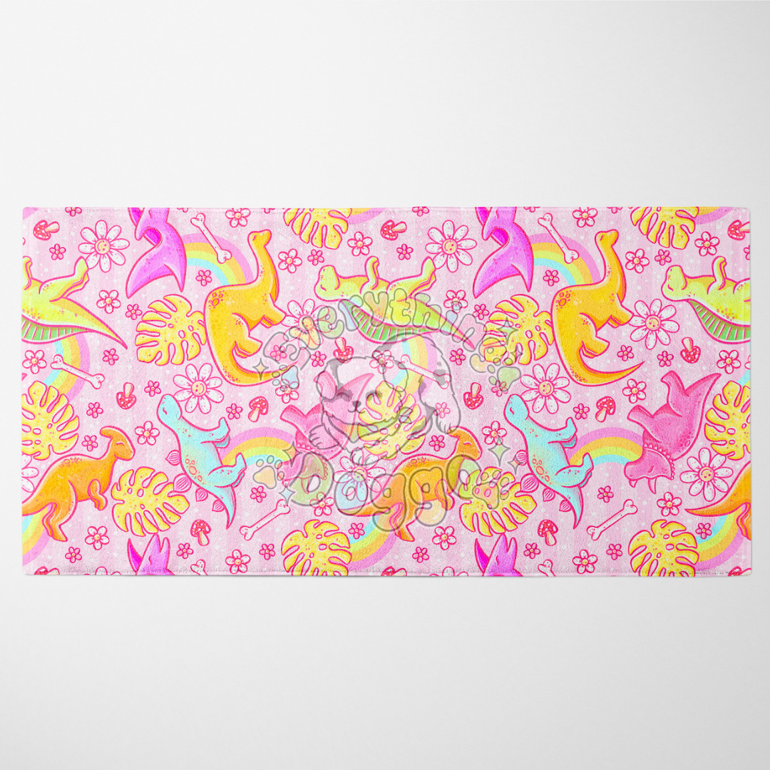 Pink Dinosaurs - Towel