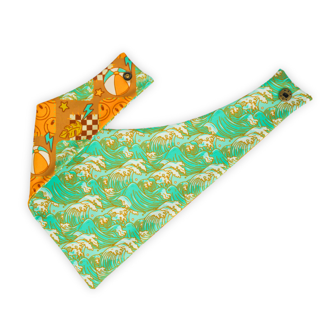 Summer Waves - Active Snap On Bandana (Reversible)