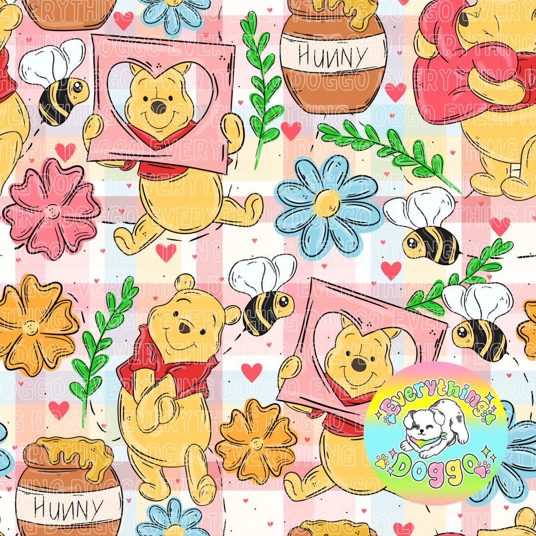 Hunny Bear Plaid - Bandana (Reversible)