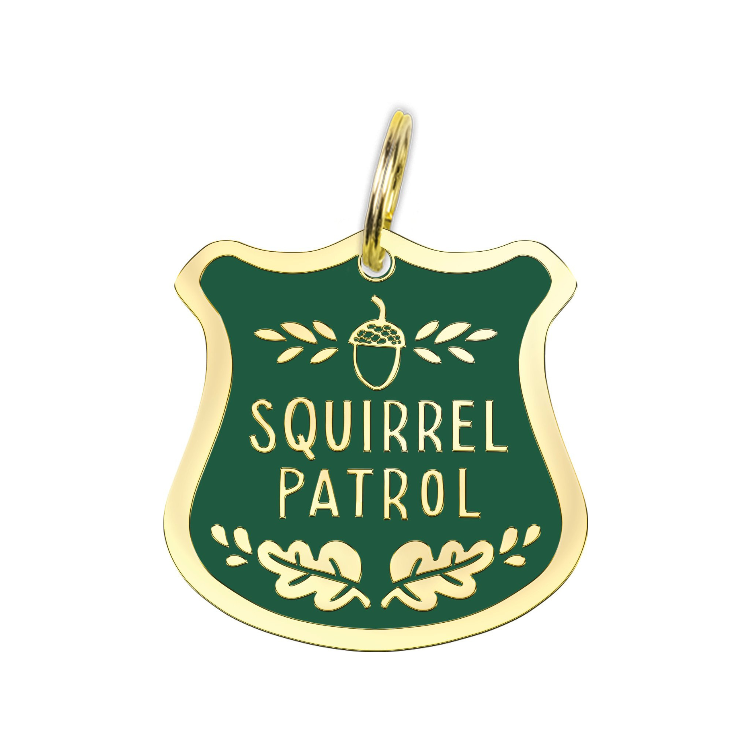 Squirrel Patrol Collar Charm