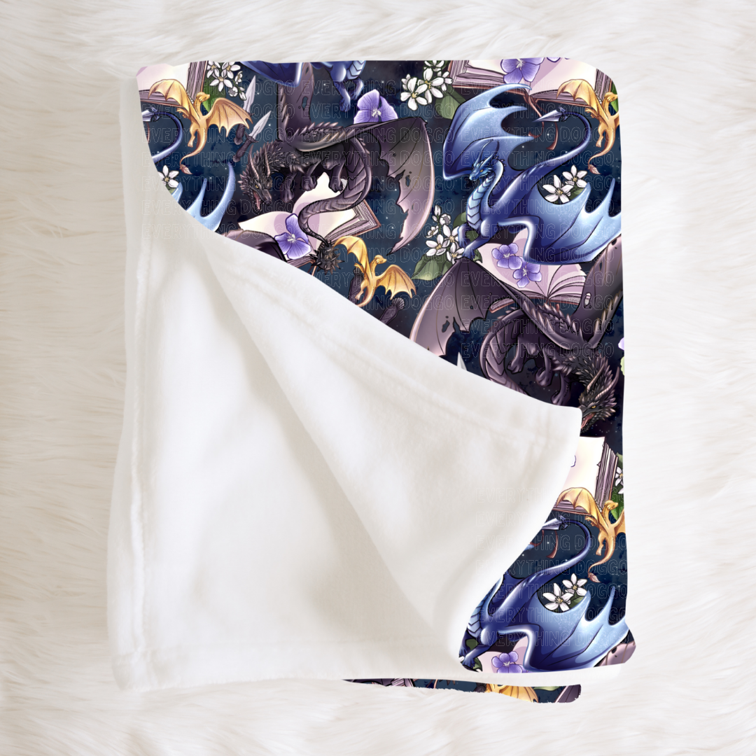 Dreamy Book Dragons - Minky Blanket