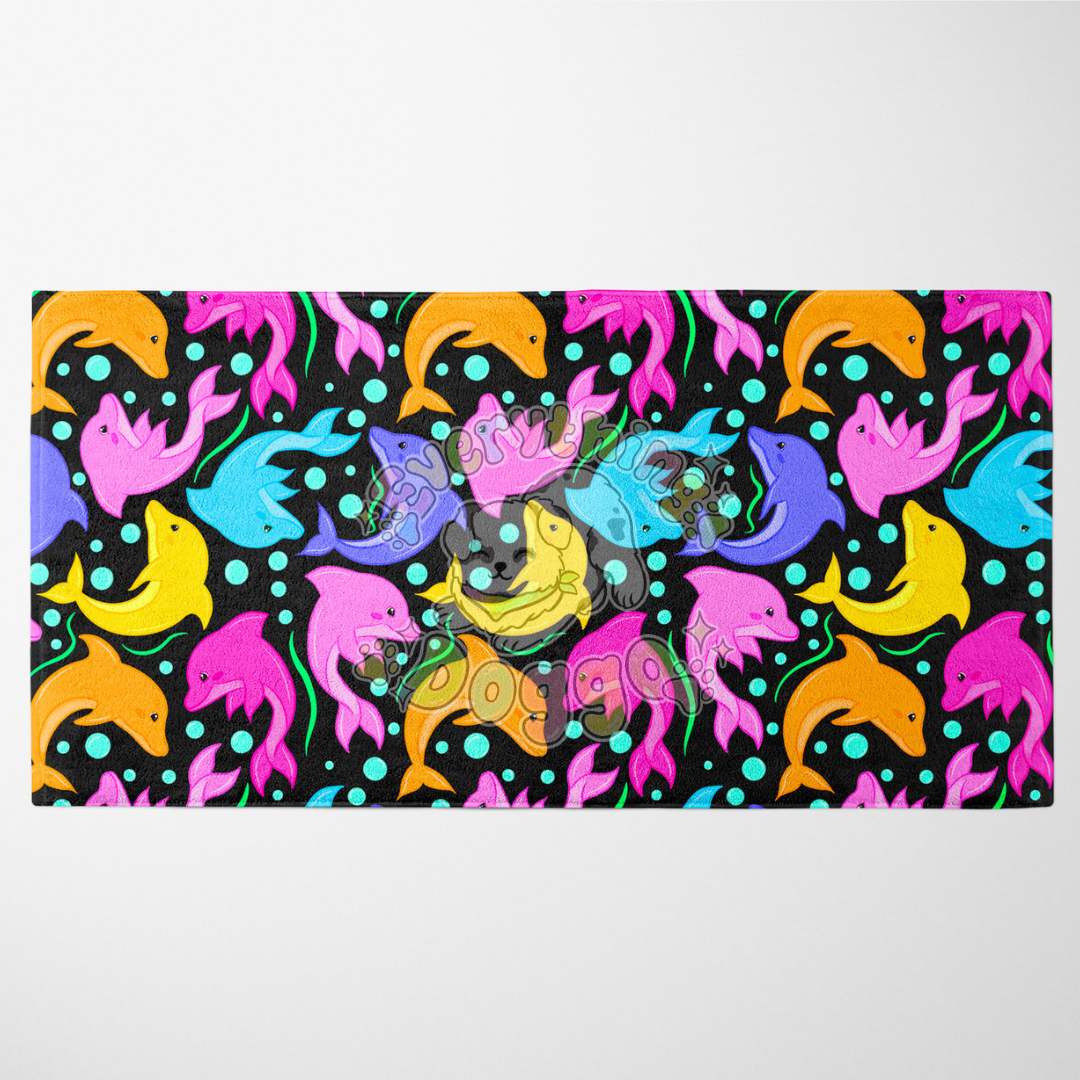Neon Dolphins - Towel
