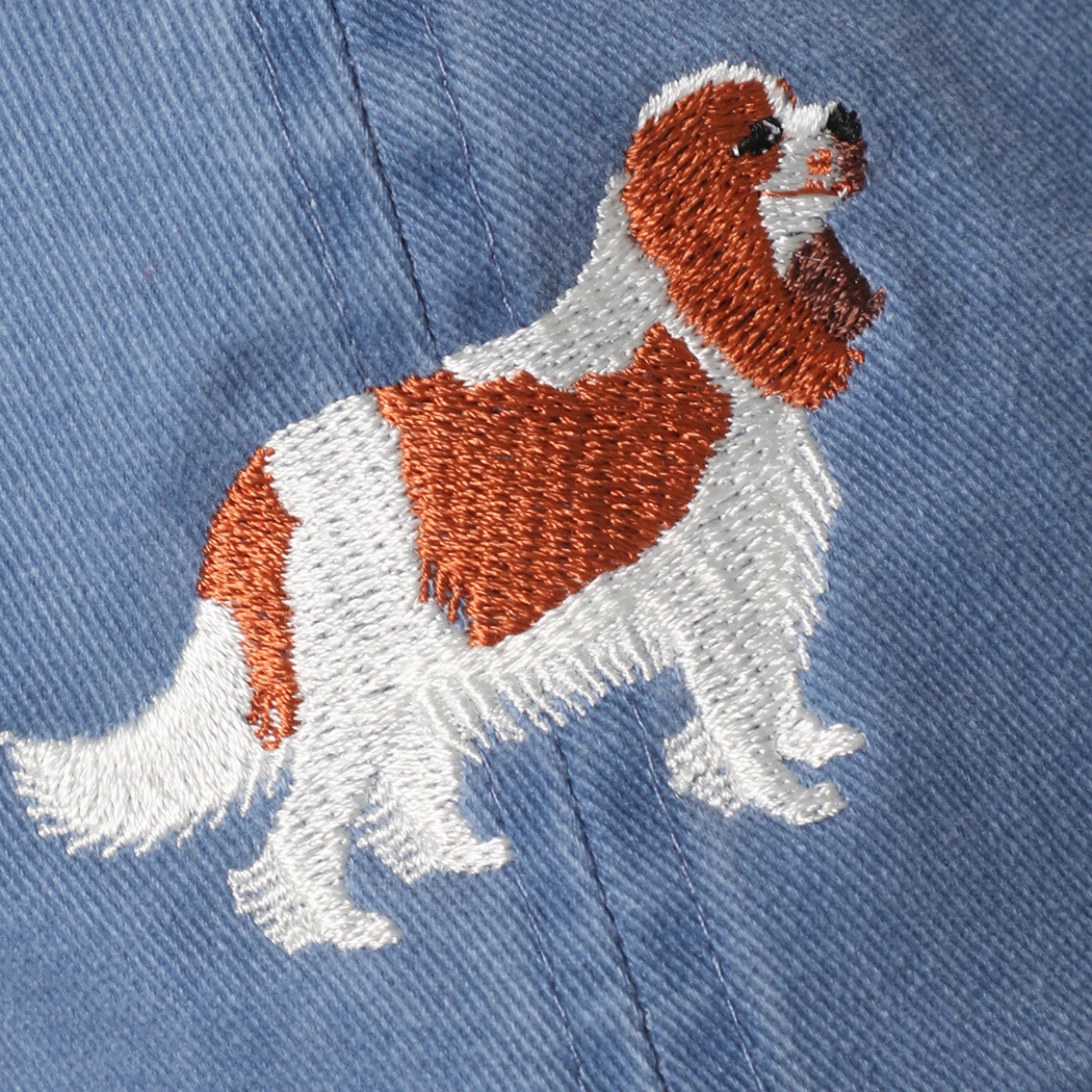 King Charles Cavalier Embroidered Cotton Baseball Hat