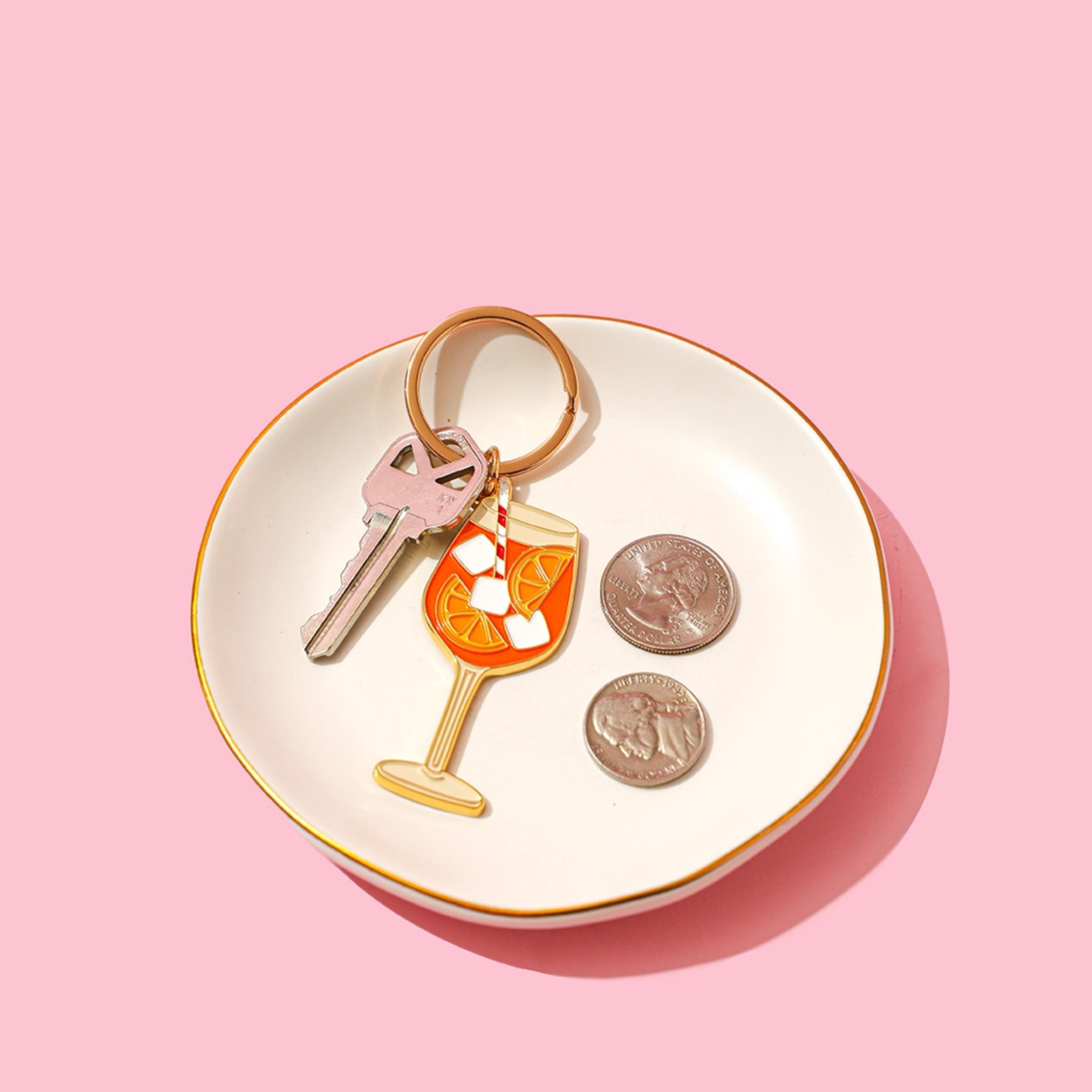 Aperol Spritz Collar Charm & Keychain
