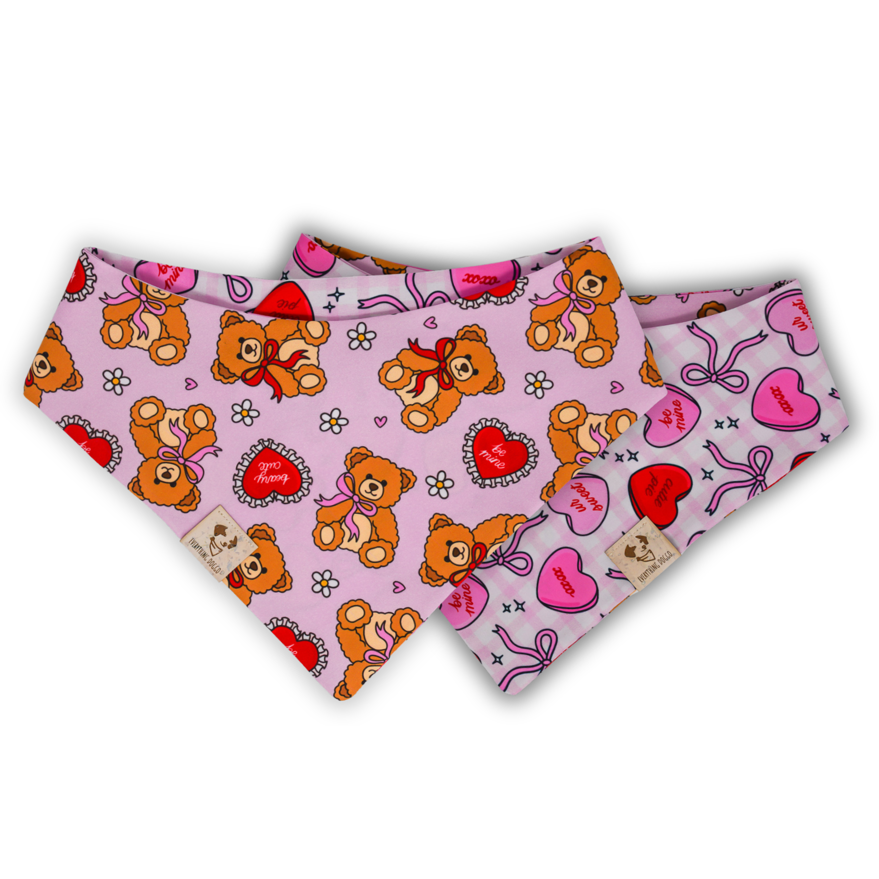 Beary Cute Valentine - Bandana (Reversible)