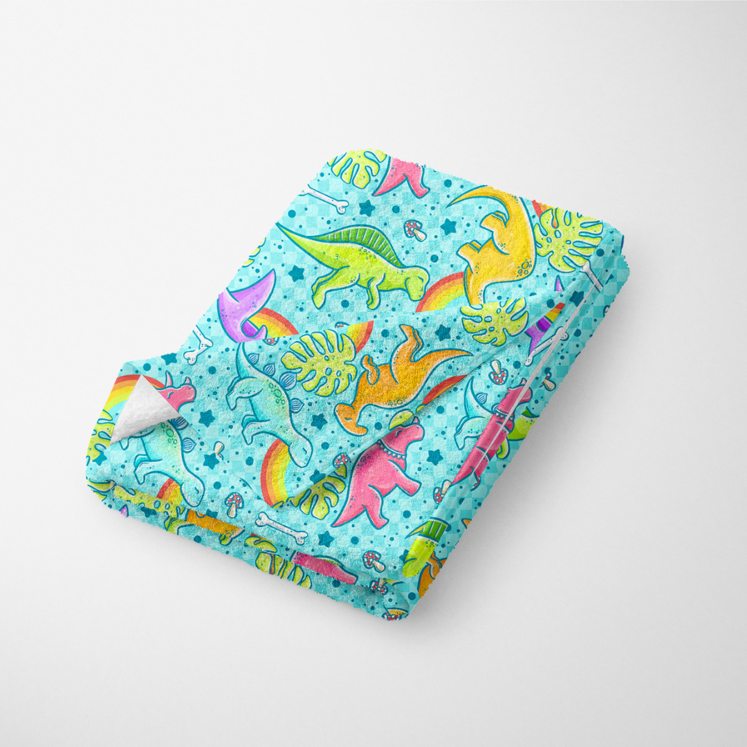 Blue Dinosaurs - Towel