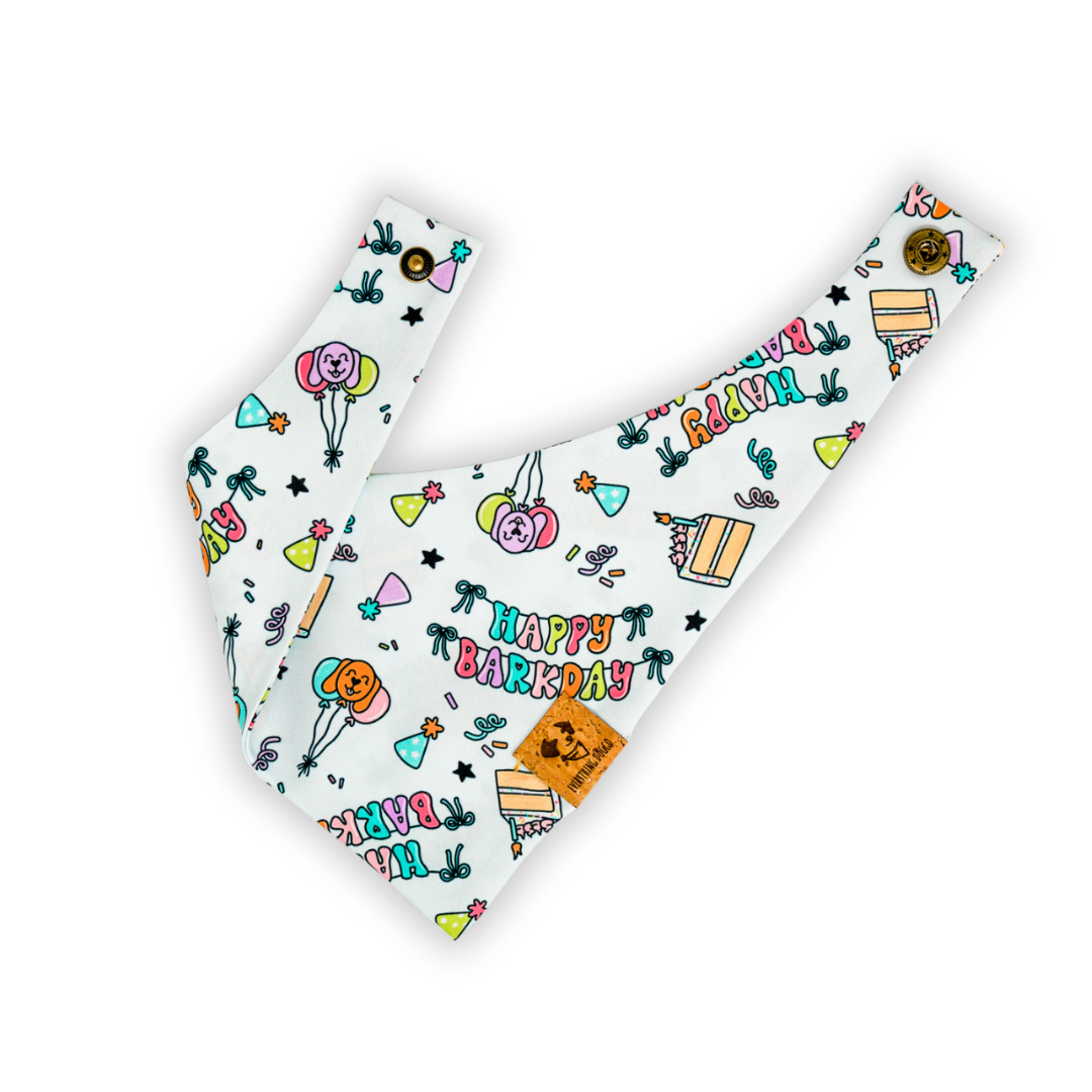 Happy Barkday - Single Snap Bandana