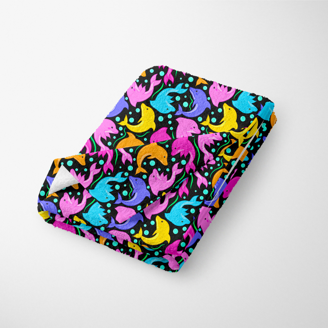 Neon Dolphins - Towel