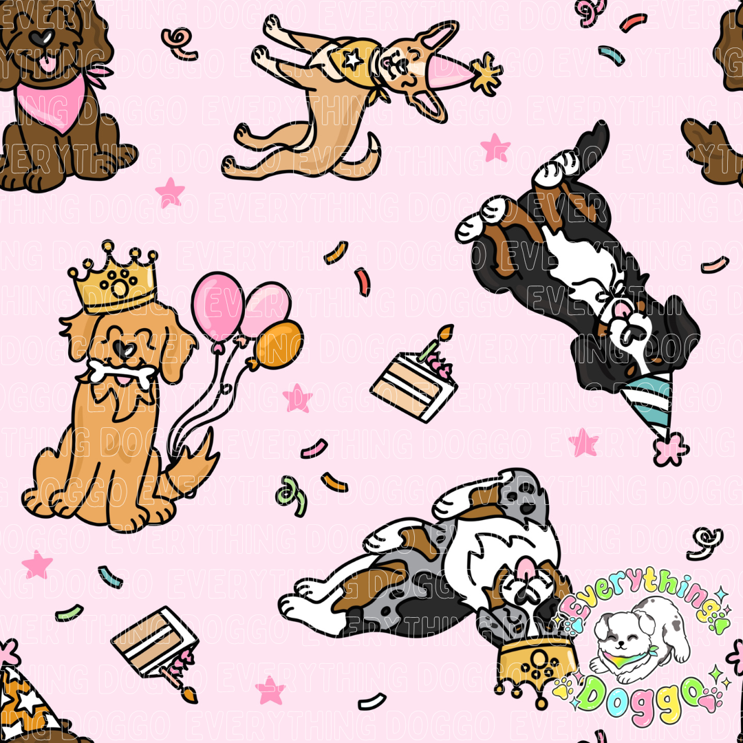 Party Pups (Pink) -  Bandana