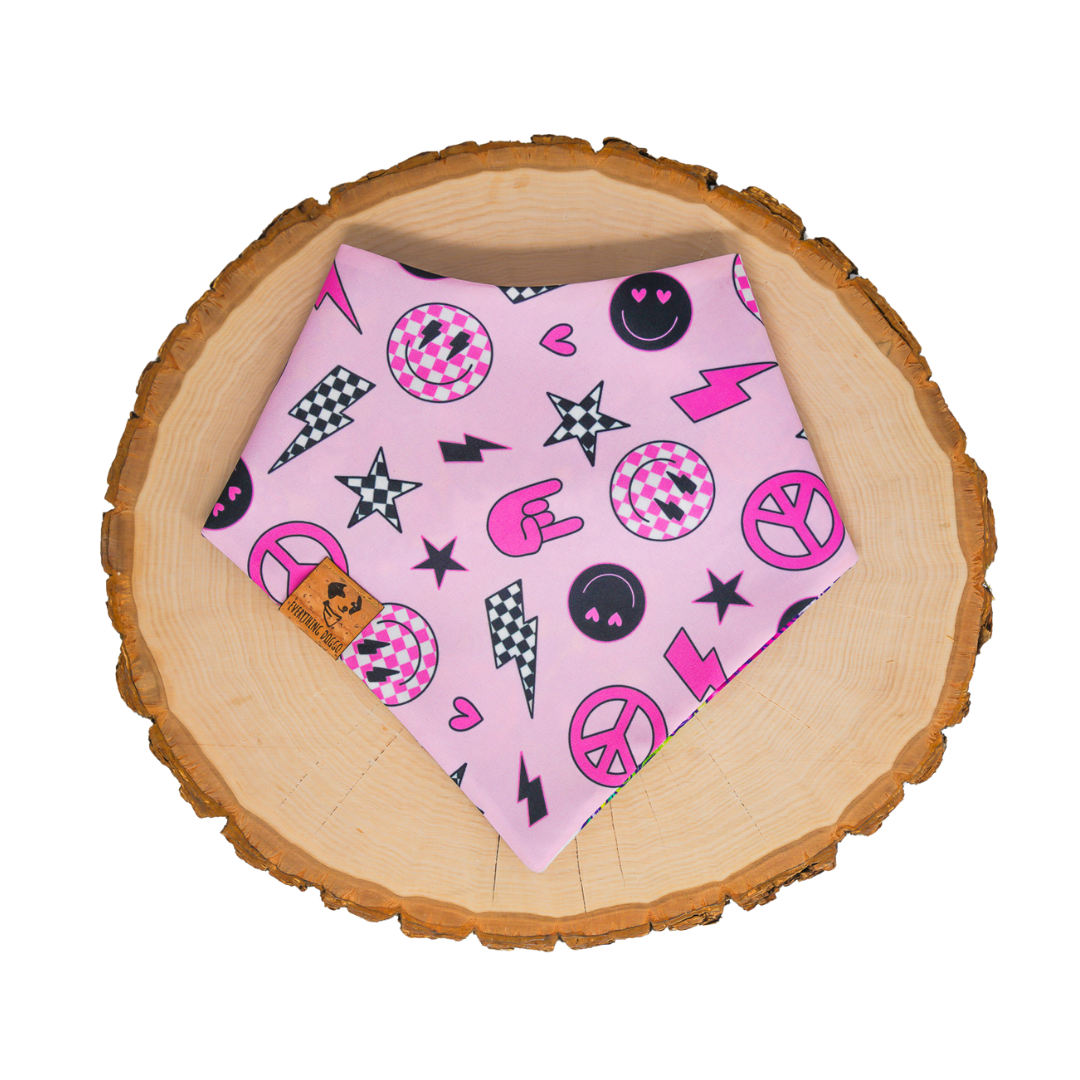 Pink Retro Elements - Bandana