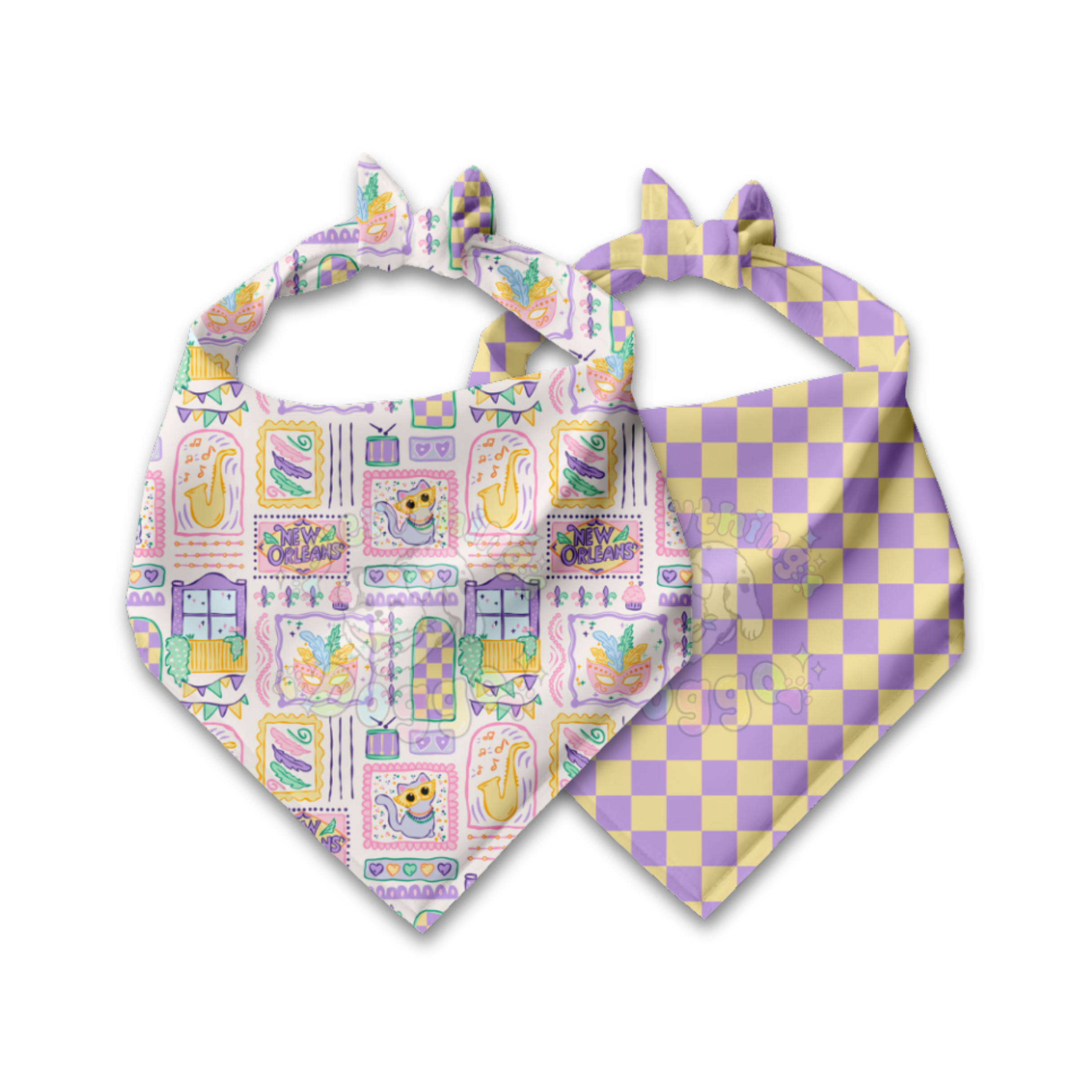 Mardi Paws - Bandana (Reversible)