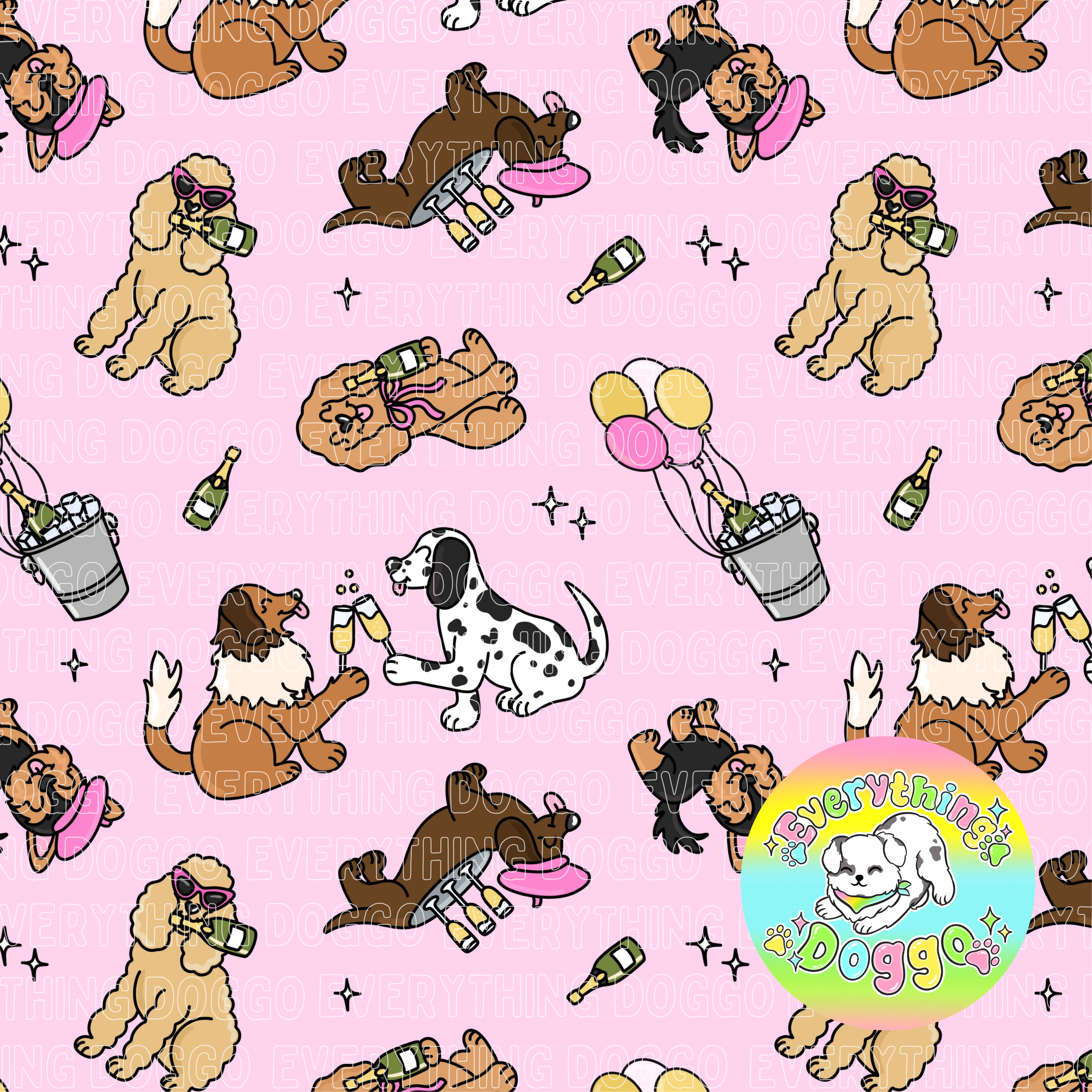 Champagne Pups - Bandana