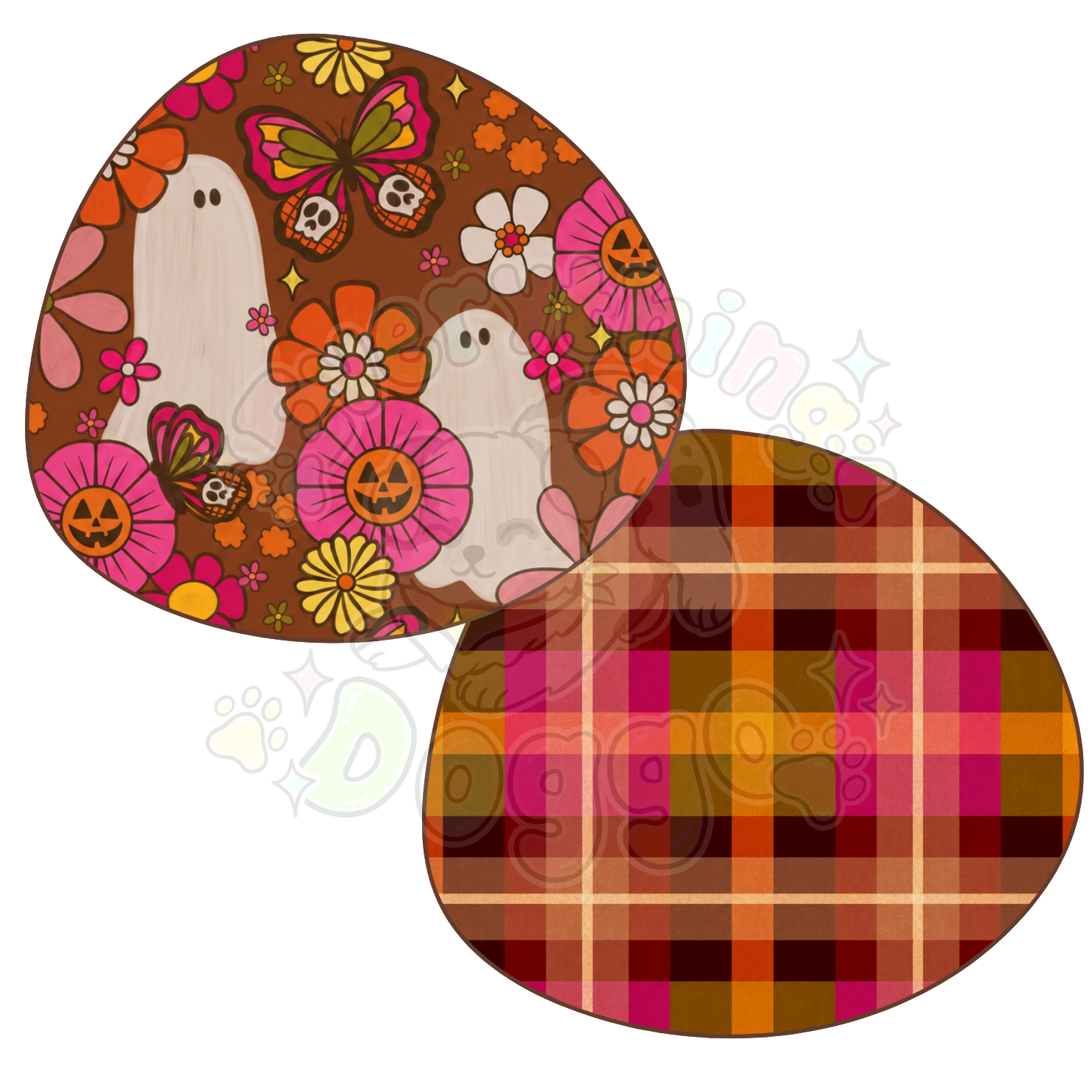Boo Bloom Plaid - Bandana (Reversible)