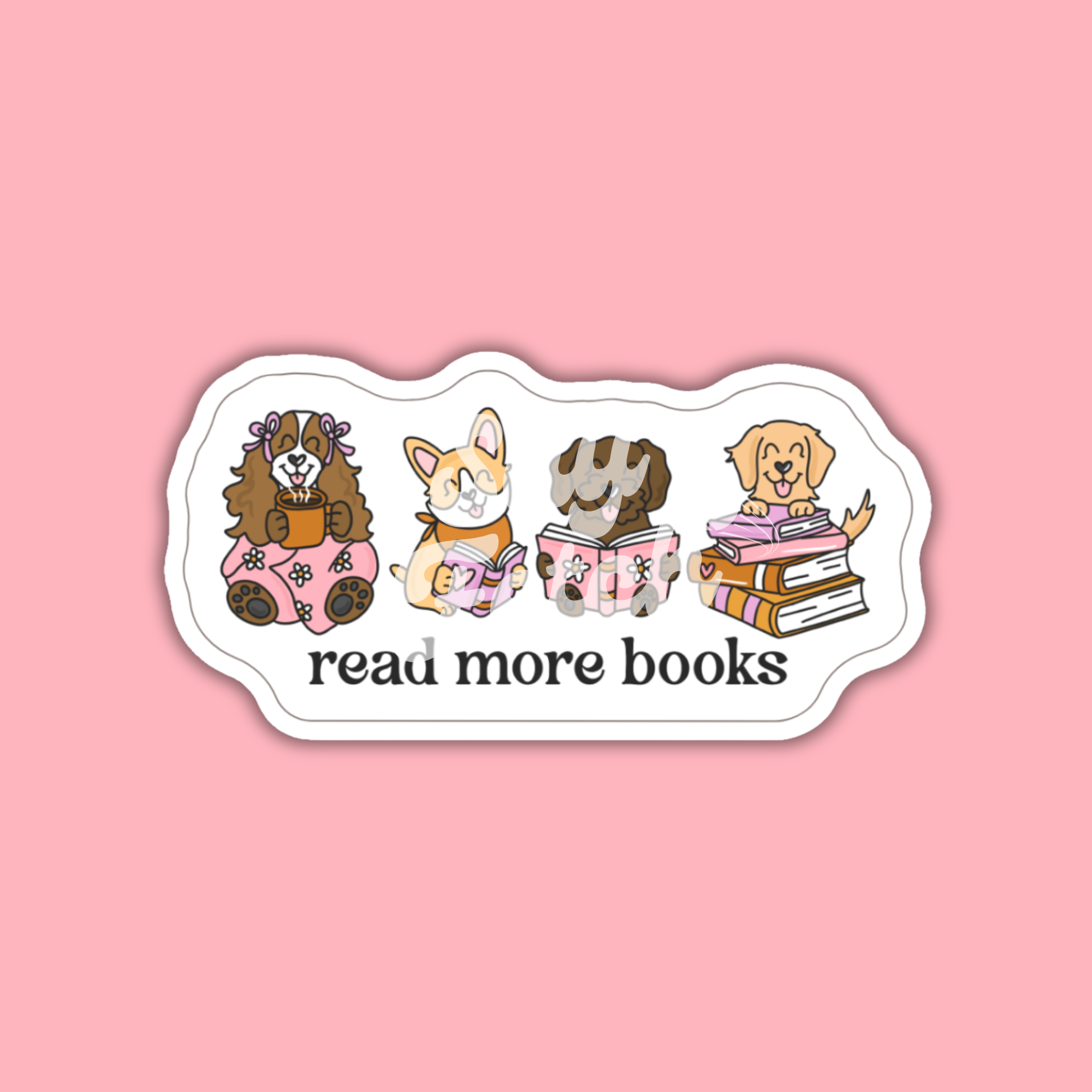 Read More Books - Water-Resistant Sticker
