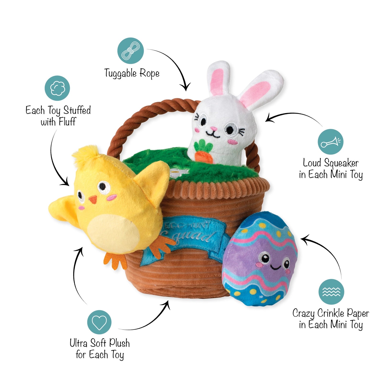 Egg Hunt Squad Hide N Seek Dog Toy