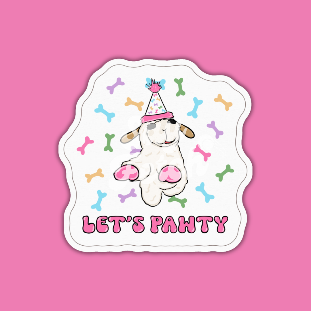 Let's Pawty - Sticker