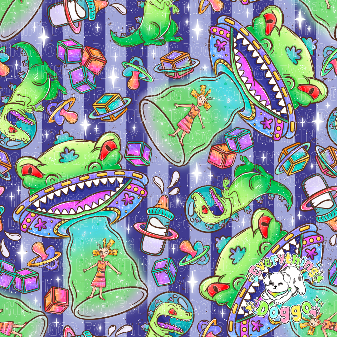 Green Dino UFO - Bandana