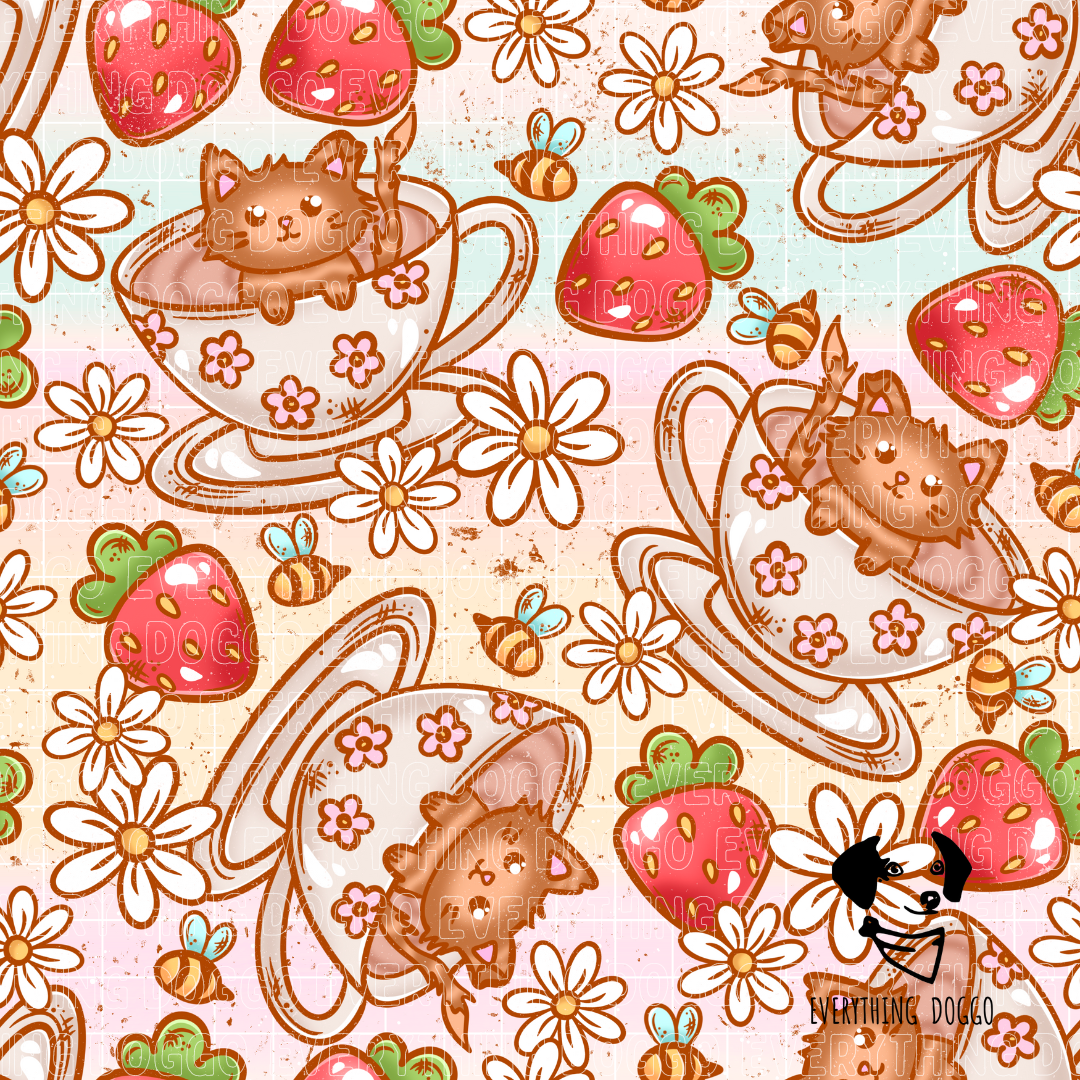 Kitty Teacups- Bandana