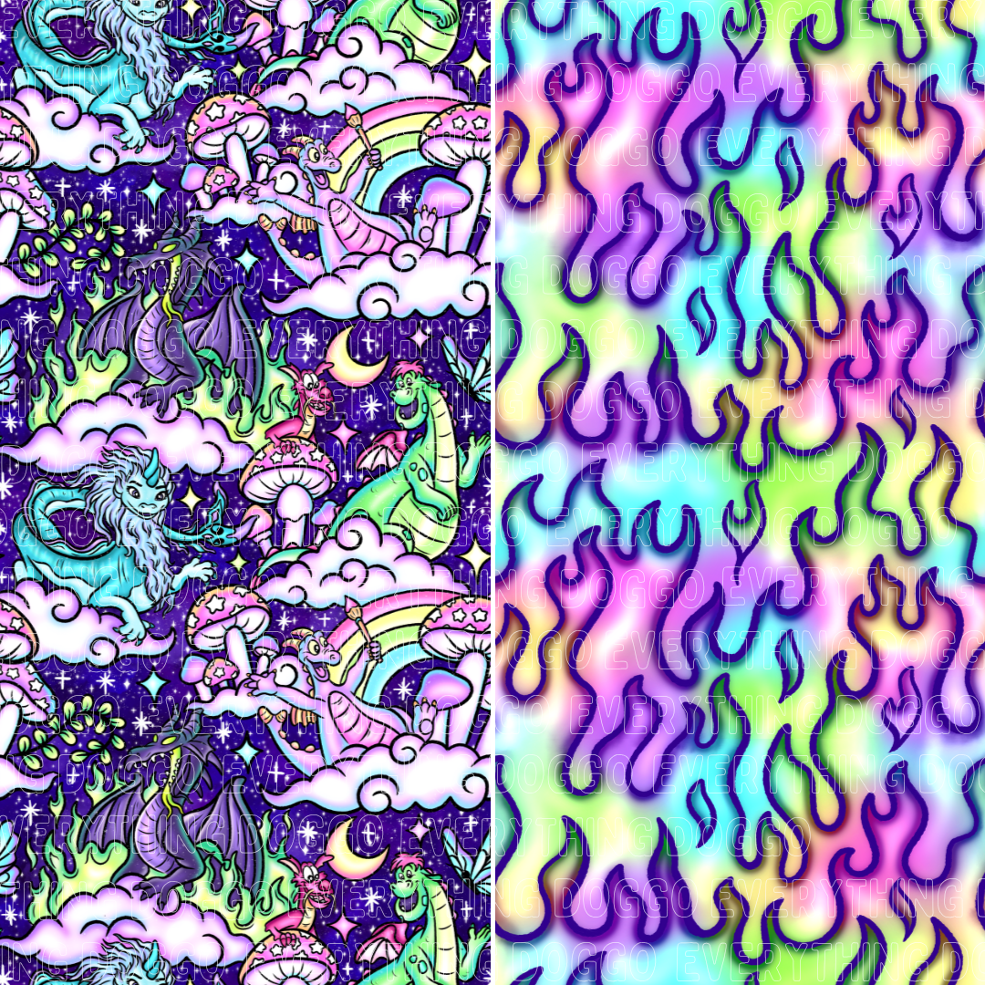 Whimsical Dragons - Bandana (Reversible)