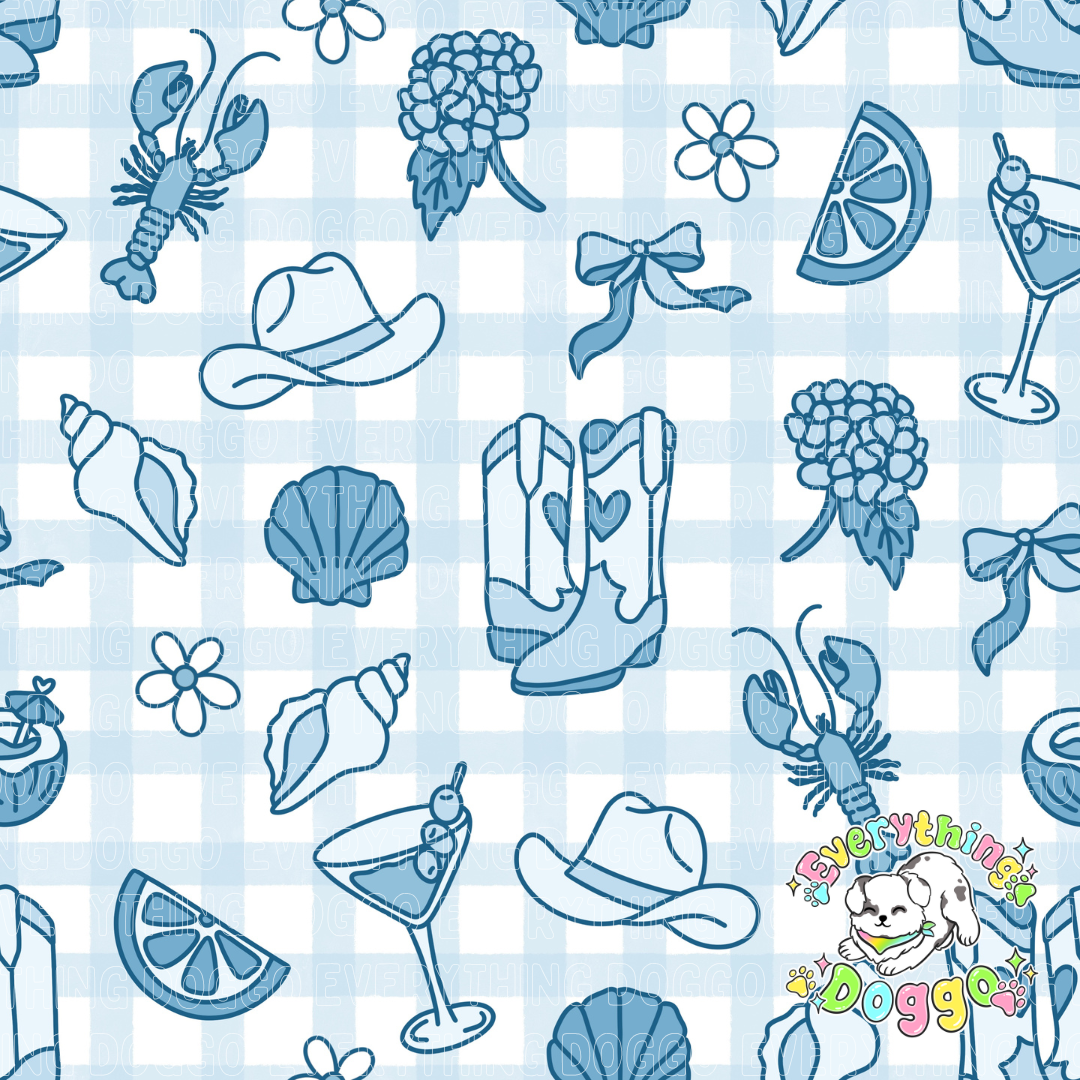 Blue Coastal Cowgirl - Bandana