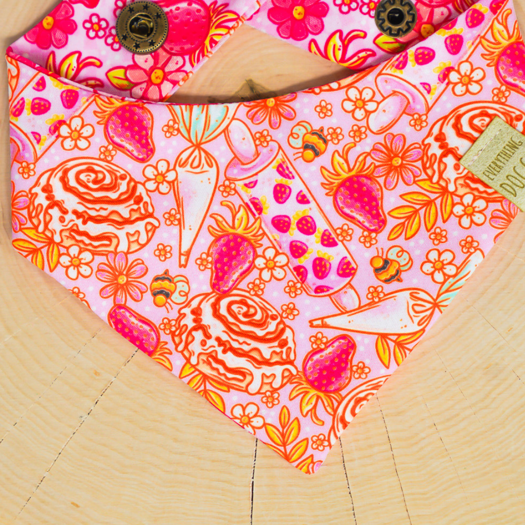 Strawberry Morning - Bandana (Reversible)