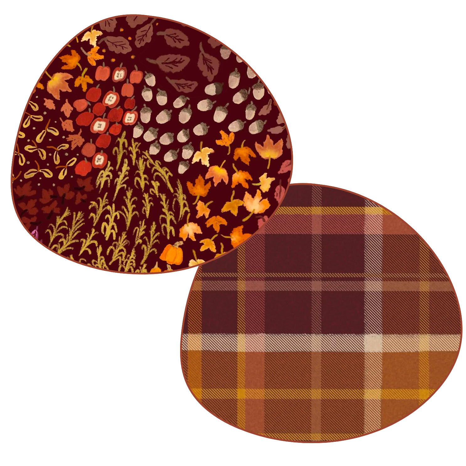 Falling for Fall (Burgundy) - Bandana (Reversible)