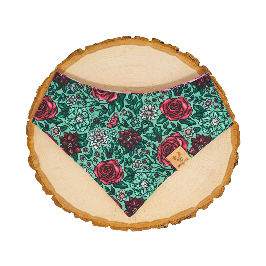 Christmastime Floral - Bandana (Reversible)