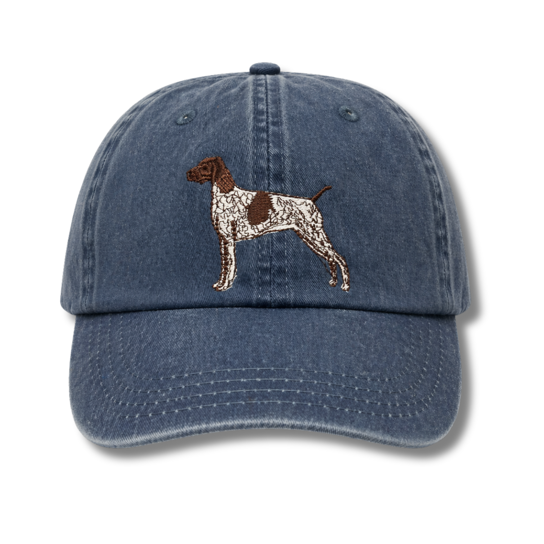 German Shorthaired Pointer Embroidered Denim Baseball Cap