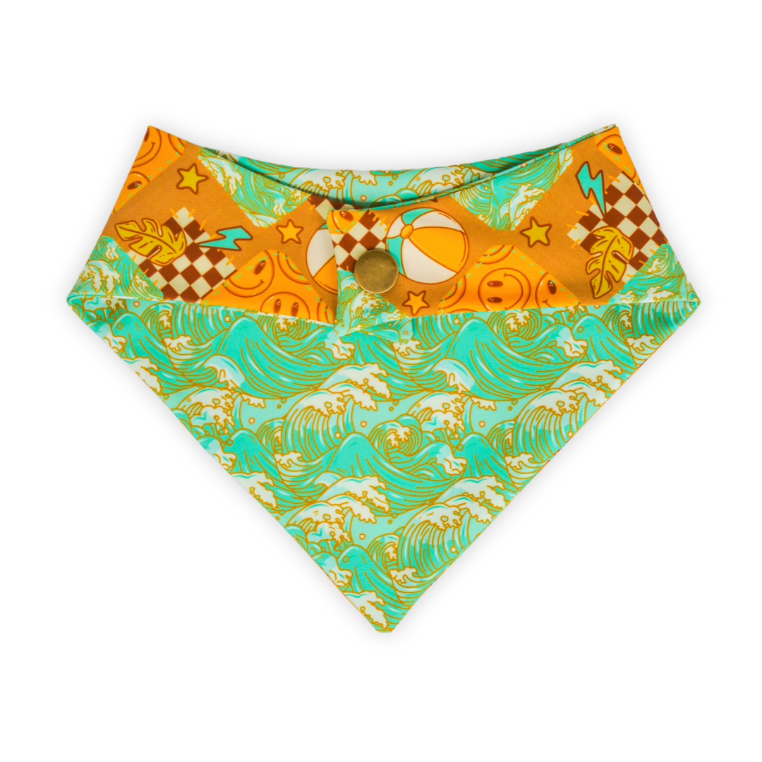 Summer Waves - Active Snap On Bandana (Reversible)