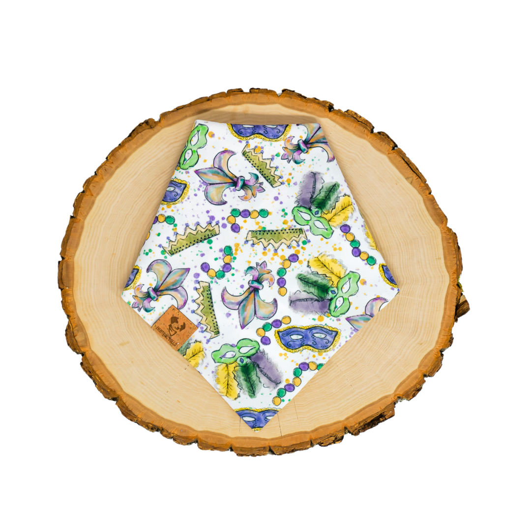 Watercolor Mardi Gras - Bandana