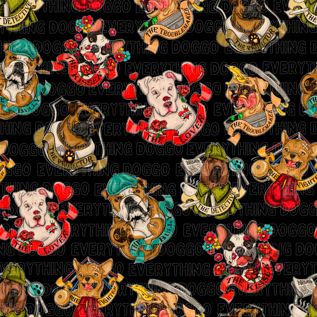 Sailor Tattoo Dogs - Bandana