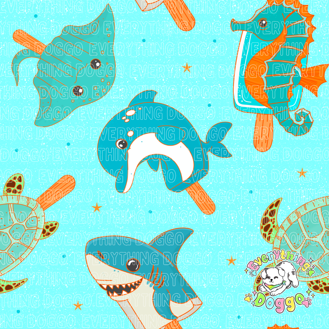 Ocean Pops - Active Snap On Bandana (Reversible)