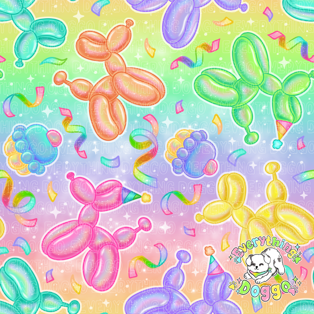 Dog Balloon Bash (Rainbow) - Bandana