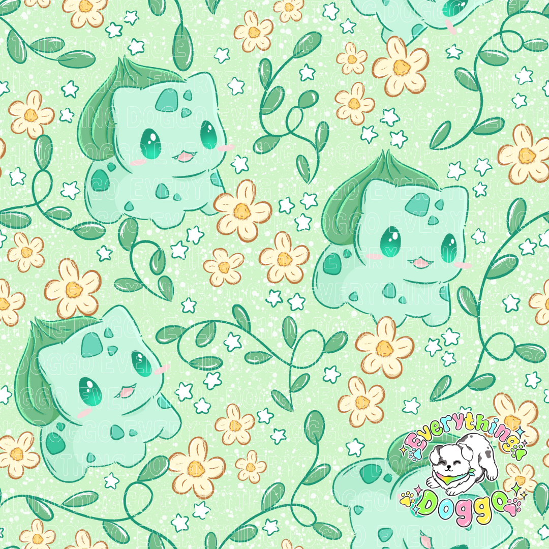 Chibi Frog Poke Floral - Bandana