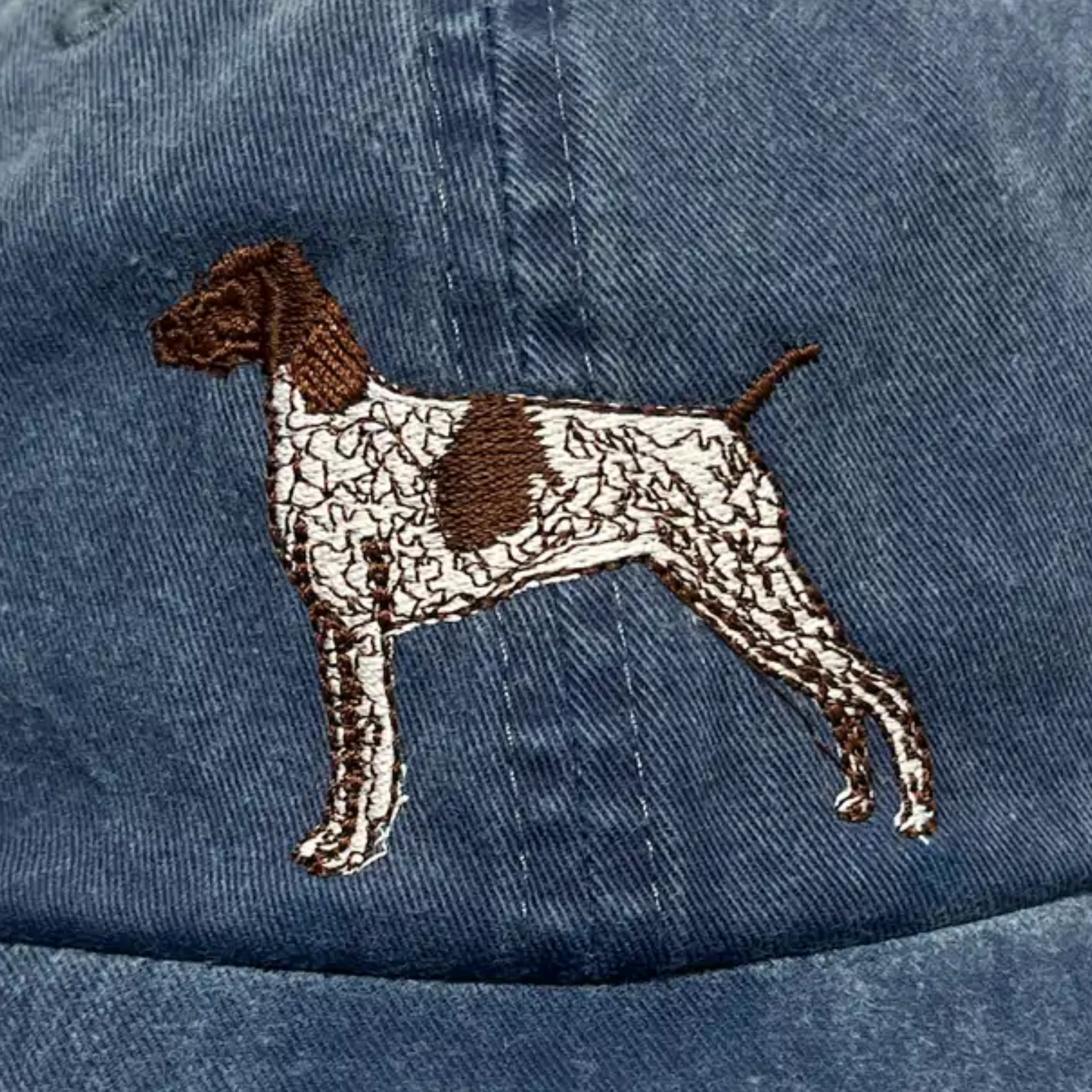 German Shorthaired Pointer Embroidered Denim Baseball Cap