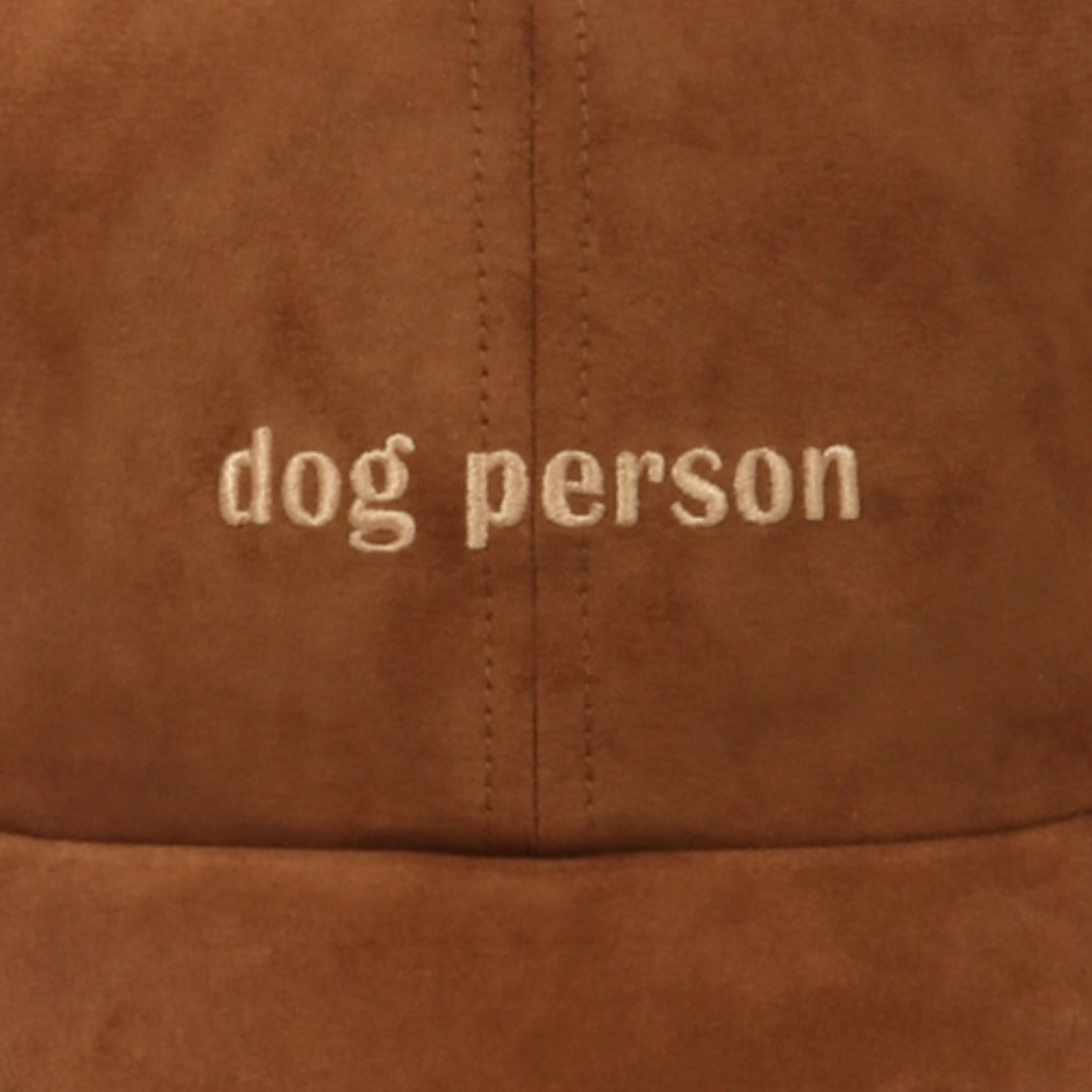 Dog Person Embroidered Suede Baseball Cap