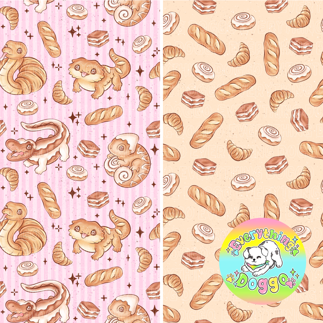 Breadtiles (Pink) - Bandana (Reversible)