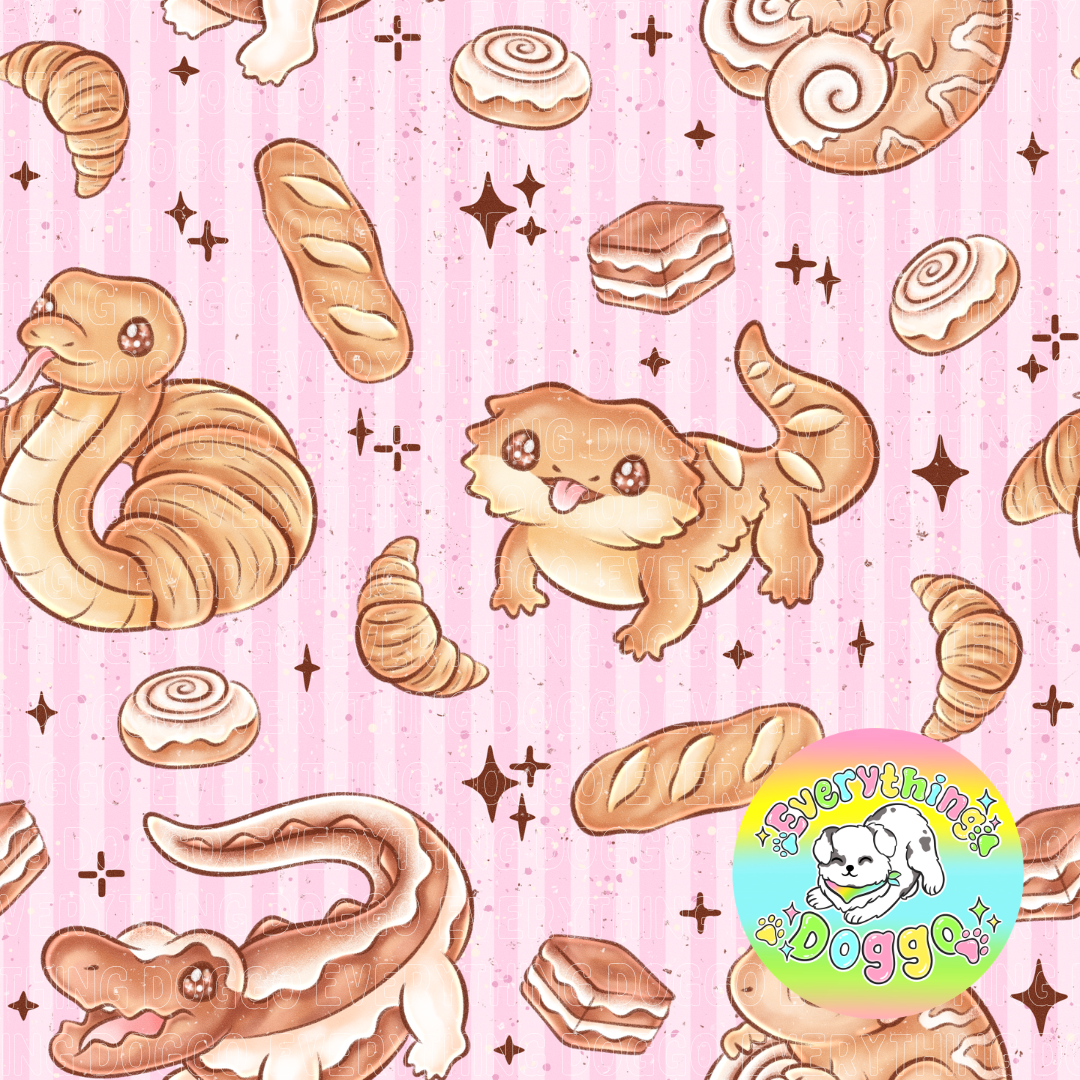 Breadtiles (Pink) - Bandana (Reversible)