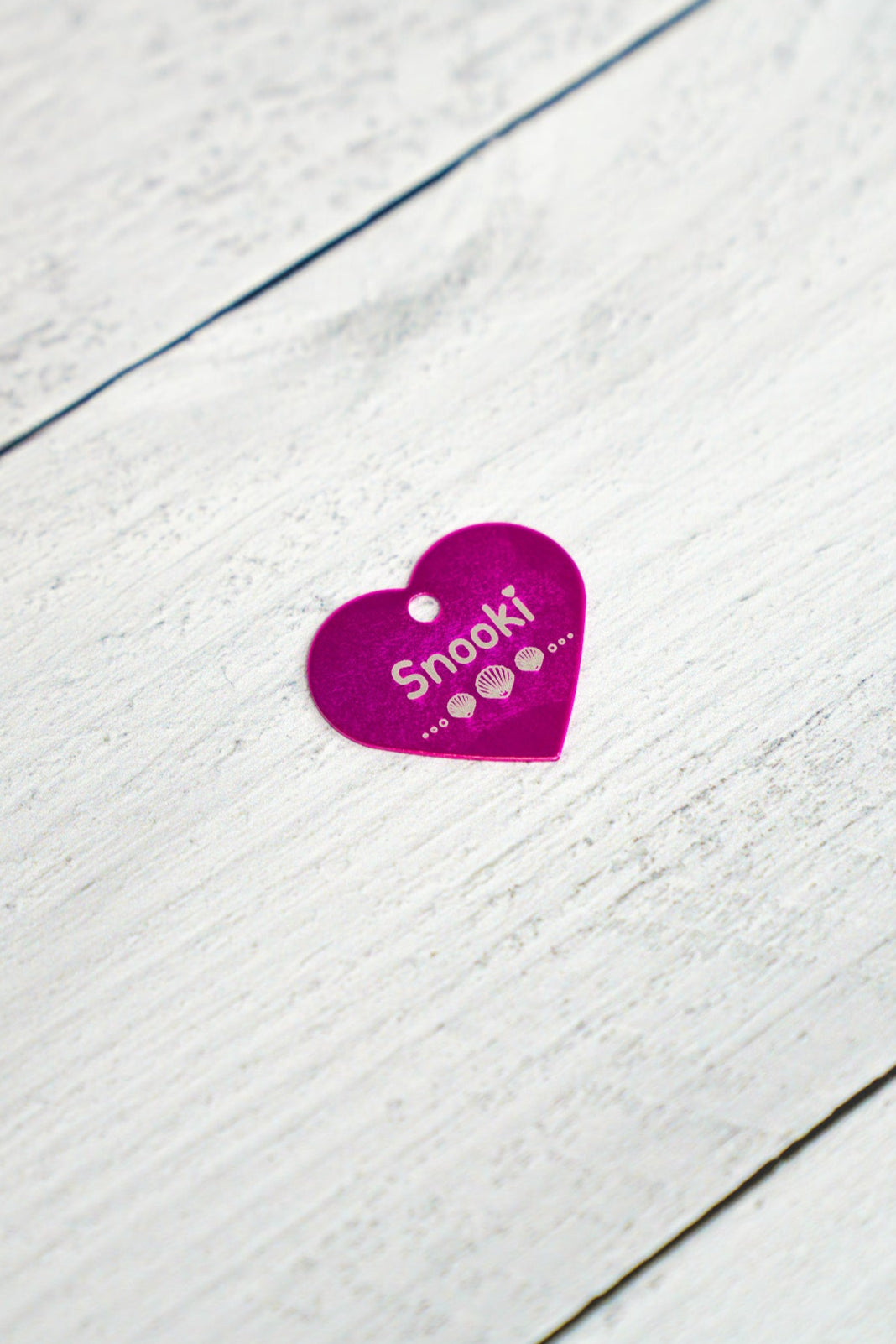 Heart Pet ID Tag: Seashells