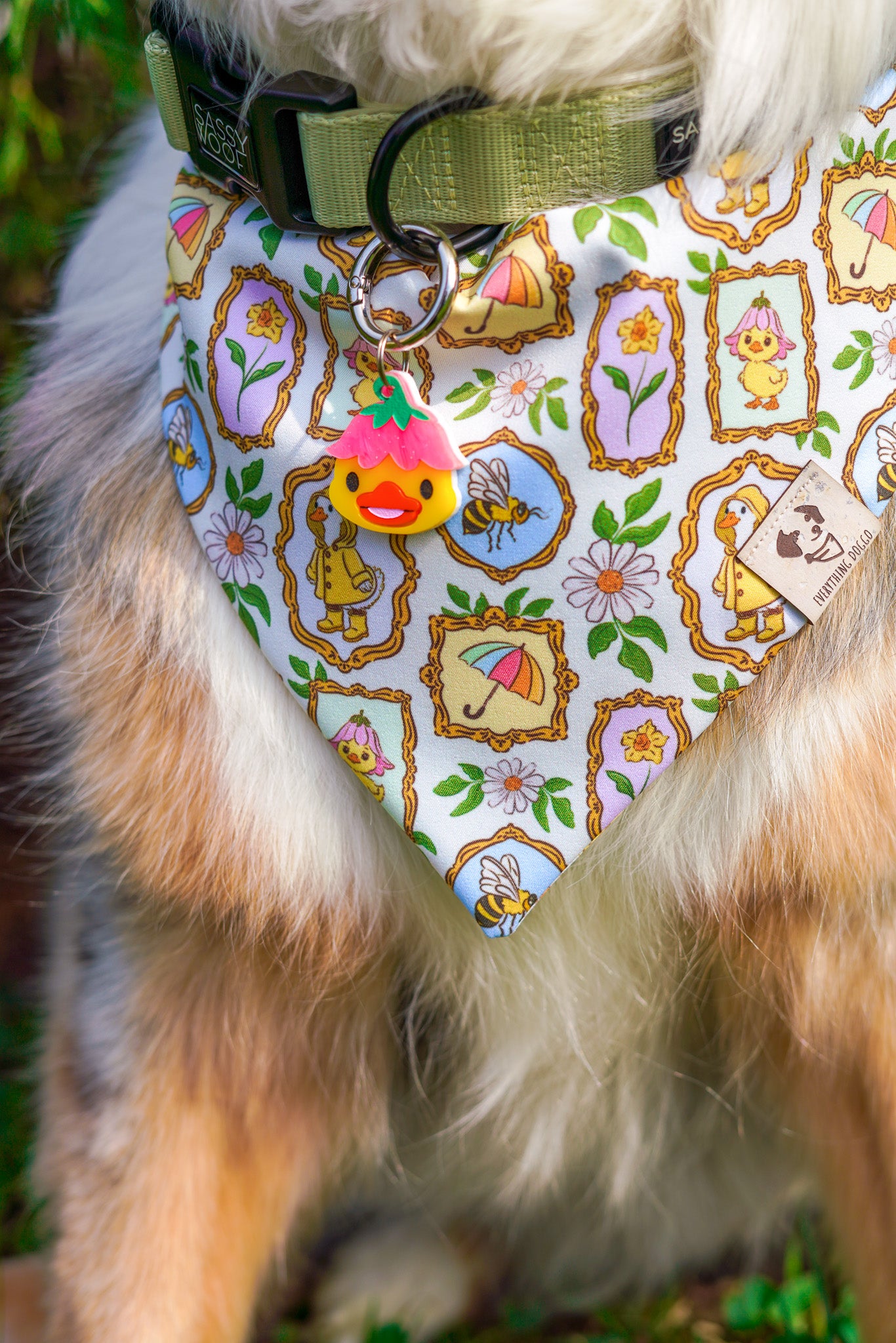 Rainy Day Duck - Active Snap On Bandana (Reversible)