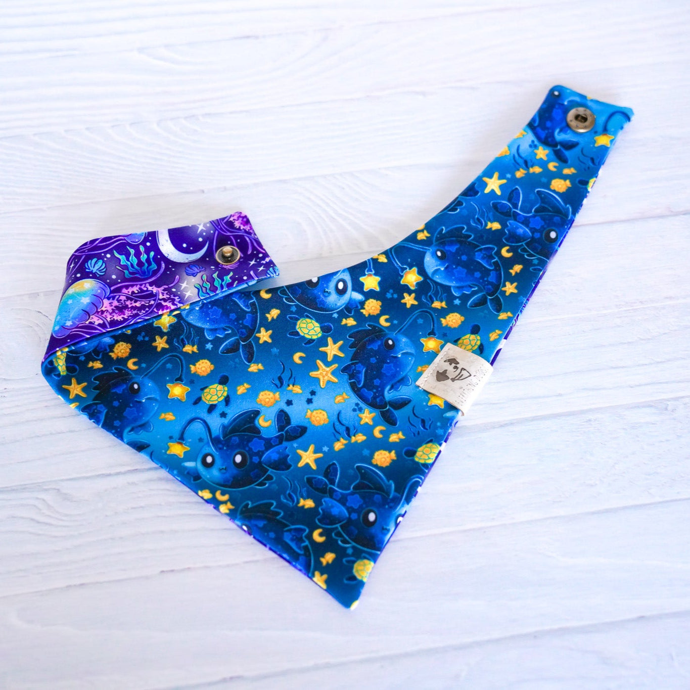 Night Sea - Active Snap On Bandana (Reversible)