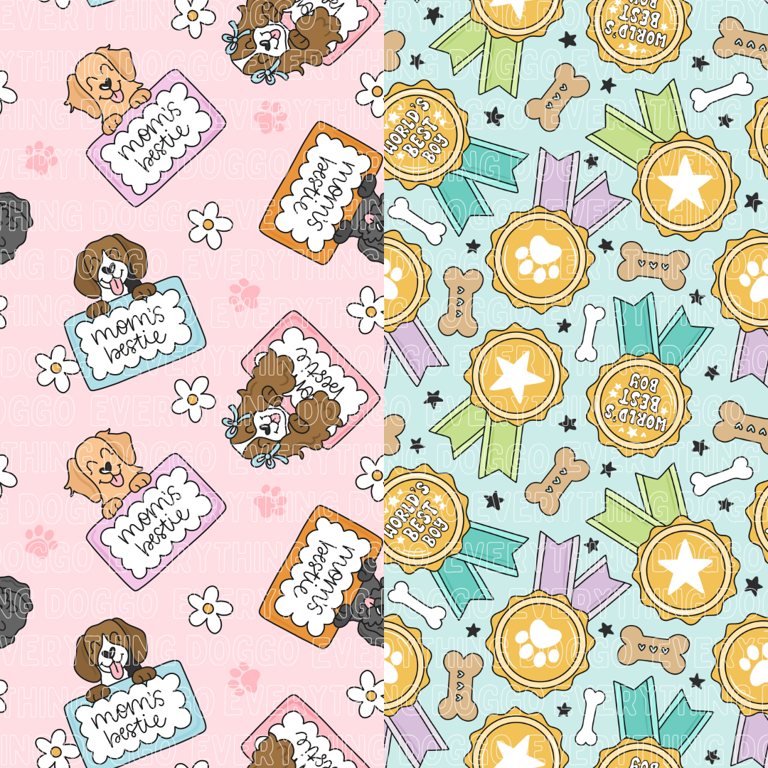 Mom's Bestie x World's Best Boy - Bandana (Reversible)