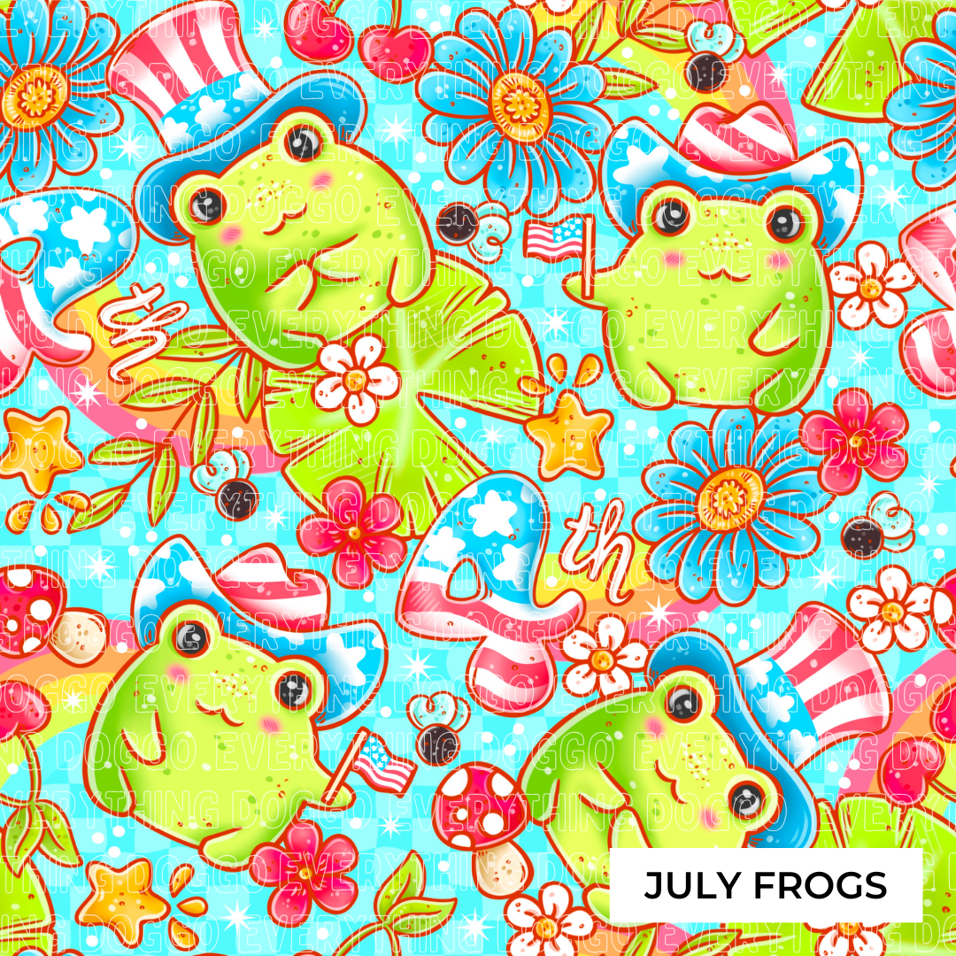 July 4th Frogs -  Bandana
